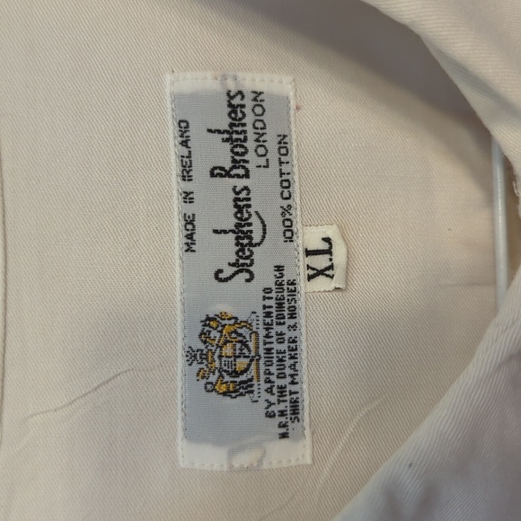 Stephens Brothers Short Sleeve Button Down Men's XL Made in Ireland - Picture 4 of 5